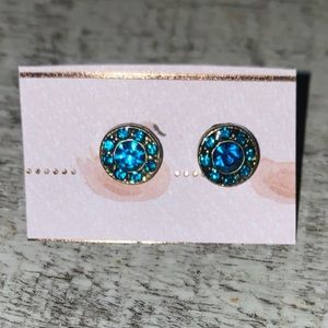 Blue stud earrings